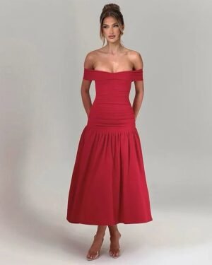 Vestido Rojo Caramelo