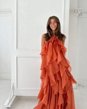 Vestido Naranja Otoñal